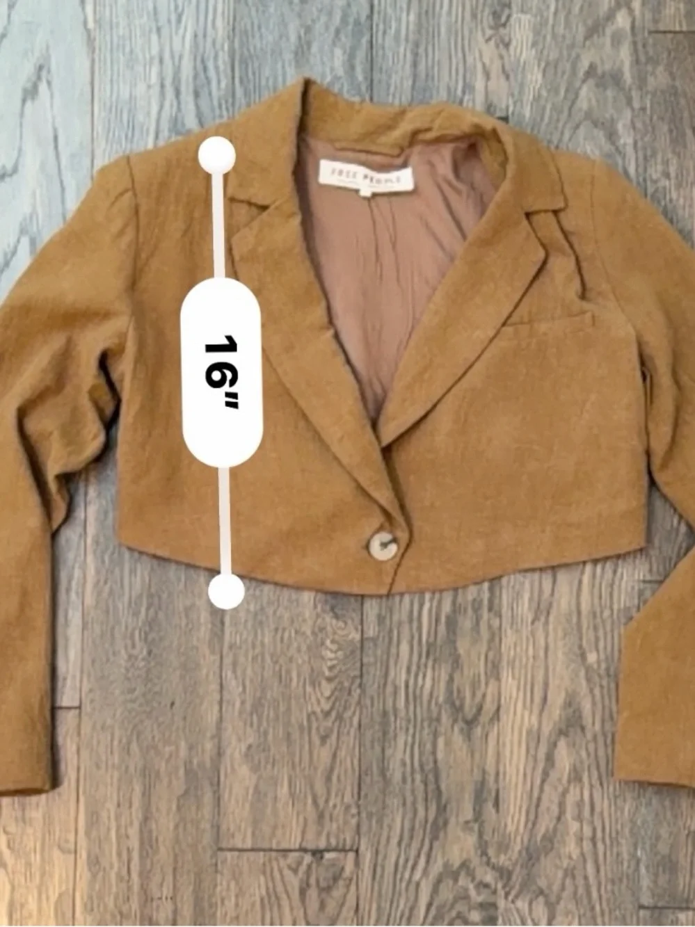 Free People Cropped Brown Blazer Jacket